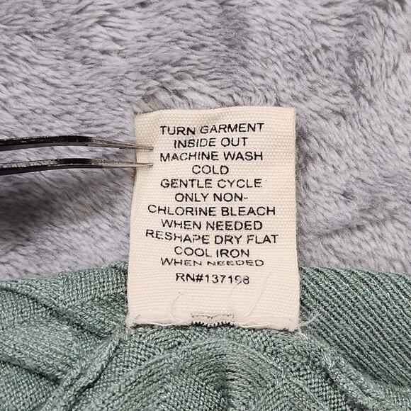 Marled Sweater Womens XS Green Crew Neck Half Sleeves Pullover Stretch Knit - Picture 5 of 8